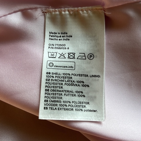 H&M pink floral maxi dress size 2 sleeveless high neck lightweight button back - Picture 11 of 14